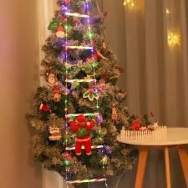 🎄✨ Muñeco De Papá Noel Con Escalera De Luces ✨🎄