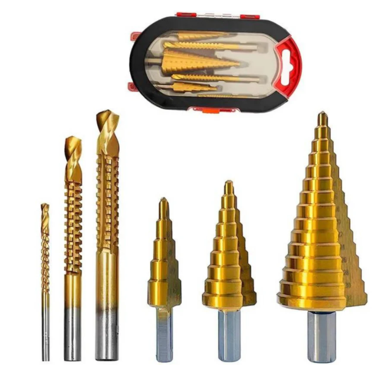 TitanDrill: Pack de Brocas Escalonadas de Titanio