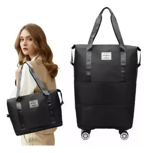 👜✨ Carrito Plegable Multifuncional con Ruedas – Bolso de compras o de viaje 🚶♀️🧳