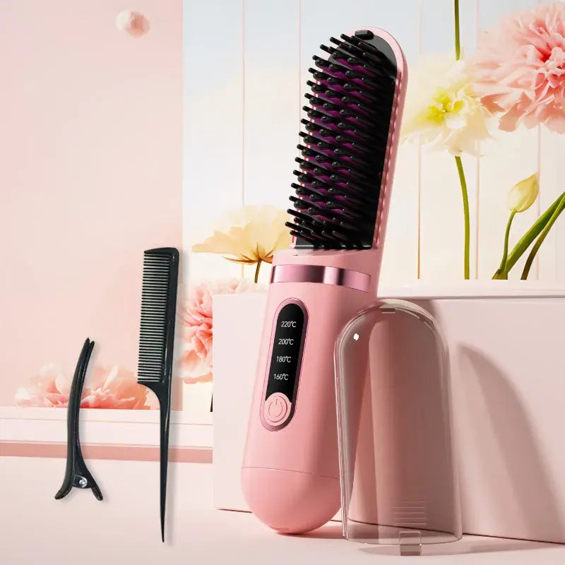 ⭐ Peine Alisador de Pelo Inalámbrico con Calefacción de Cerámica🔥🔥🔥
