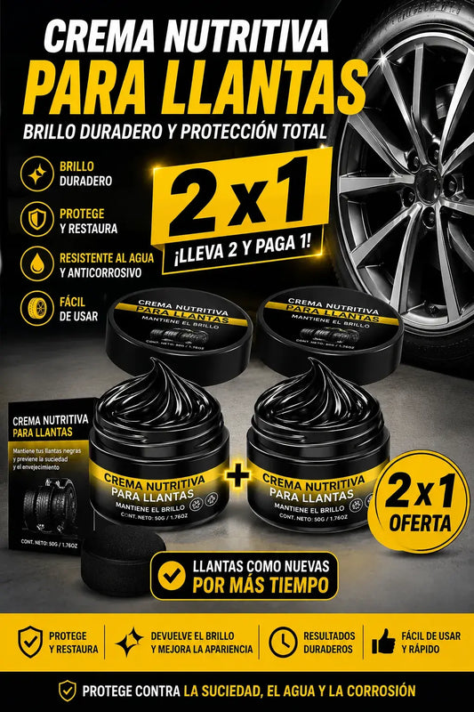 potente cera para limpieza y restauración de llantas🚗2X1🥏